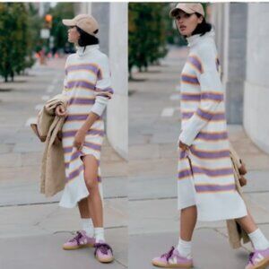 Brand New by anthropologie Daily Practice Karigan Midi Sweater Dress: Turtleneck